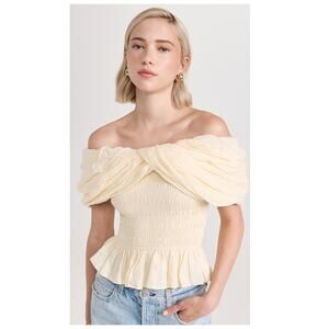 Sea New York Loren Solid Cambric Off Shoulder Top Size XS